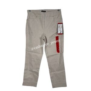 Hilary Radley Heather Beige Ankle Pull On Pants Medium